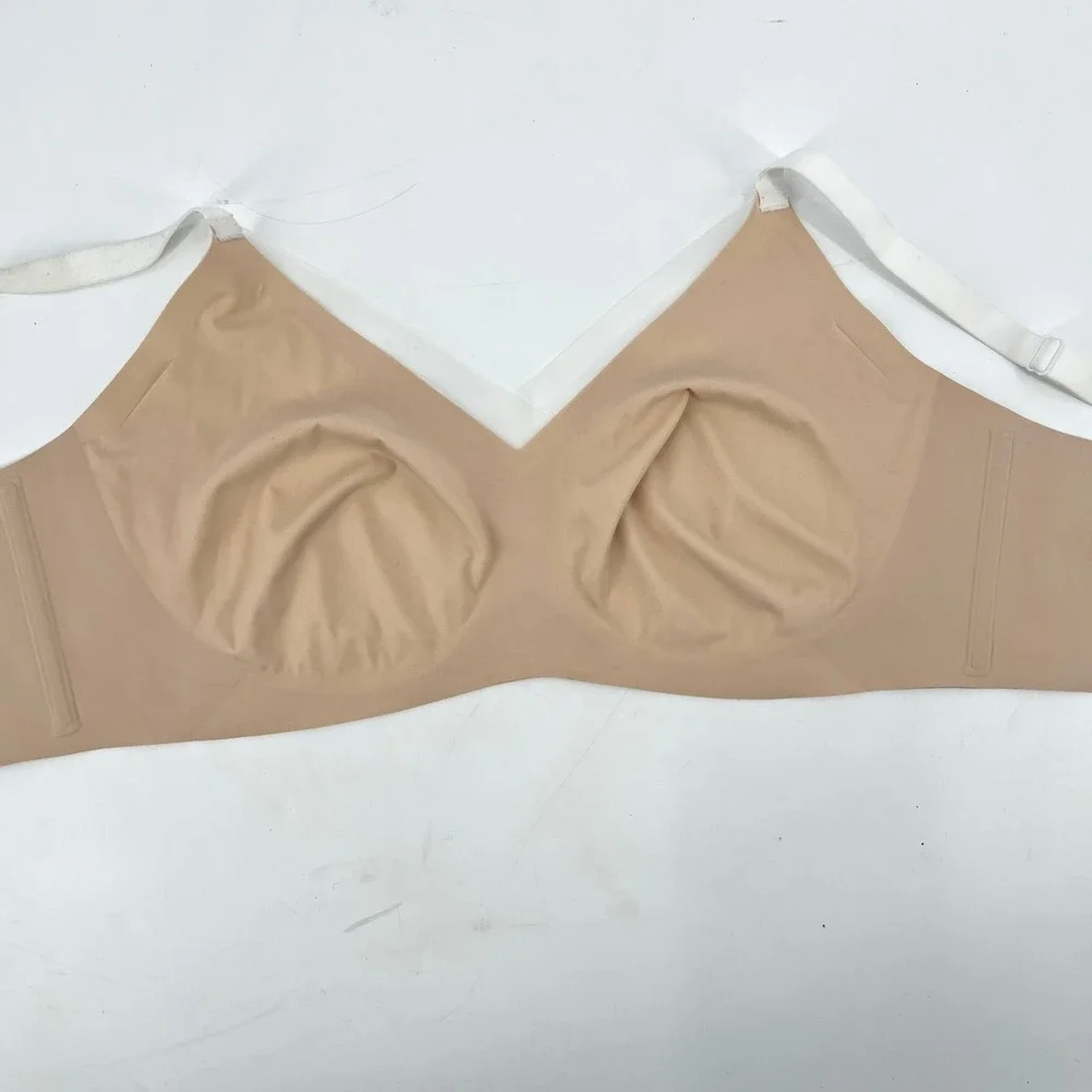 HoneyLove Crossover Bra White T-Shirt Bra Size XL Seamless‎ Wireless Comfort
